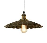 E27 Screw Ceiling Lighting Fixture, Nordic Industrial Style Chandelier, Creative Umbrella-Shaped Metal Hanging Lamp Shade, Cafe, Meeting Room, Restaurant Decorative Pendant Light(A,36cm)