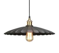 E27 Screw Ceiling Lighting Fixture, Nordic Industrial Style Chandelier, Creative Umbrella-Shaped Metal Hanging Lamp Shade, Cafe, Meeting Room, Restaurant Decorative Pendant Light(C,36cm)