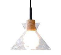 E27 Screw Flush Mount Pendant Lamp, French Minimalist Style Glass Chandelier, Single Head Ceiling Hanging Light, Bedroom Living Room Balcony Decoration Light Fixtures