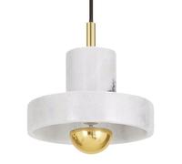 E27 Screw Marble Pendant Lamp Shade, Japanese Industrial Style Hanging Light, Flush Mount Minimalist Chandelier, Bedroom Balcony Hotel Decoration Lighting Fixtures