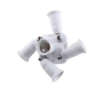 E27 Socket Adapter, Adjustable Bulb Holder 5 Sockets (5 in 1) | Durable PBT material, adjustable direction, suitable for various bulbs