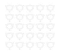 E27 to E14 Plastic White 50pcs Lamp Shade Converter Rings