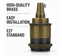 LEDSONE Bulb Socket Vintage Solid E27 Lamp Holder Base Edison Screw Wall Socket Light Bulb Base Adapter AC 120-240V Ceiling Light Fitting.