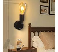 E27 Wall Lights Vintage Dimmable s with Remote Control and Switch Battery Operated Wall Sconces USB Rechargeable Magnetic Lamps for Living Room Bedroom Stairs