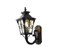 E27 Waterproof Outdoor Wall Sconce, Industrial LED Porch Light, Creative Minimalist Lantern for Balcony, Living Room, Aisle, Corridor - Stylish European Design (Matte Black)