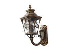 E27 Waterproof Outdoor Wall Sconce, Industrial LED Porch Light, Creative Minimalist Lantern for Balcony, Living Room, Aisle, Corridor - Stylish European Design (Antique Color)
