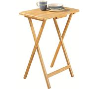 E2B Housewares Folding Snack Table, Laptop Table Natural Wood Folding Table Outdoor Table Camping Table Fold Up Table Camping Table Folding