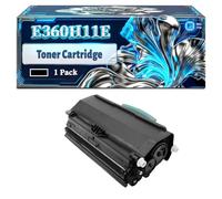 E360H11E Toner Cartridge Compatible for Lexmark E360 E360d E360dn E460 E460dn E460dw E462dtn X463de Printers, With Chip Large Capacity 9000 Pages (1 Pack Black)