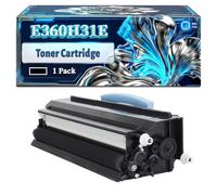 E360H31E Toner Cartridge Compatible for Lexmark E360 E360d E360dn E460dn E460dw E462dtn Printers, With Chip Large Capacity 9000 Pages (1 Pack Black)