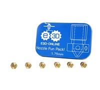 E3D Genuine Nozzle Fun Pack 0.25mm, 0.3mm, 0.35mm, 0.5mm, 0.6mm, 0.8mm Brass Nozzles for V6 HotEnd 3D Printer… (3mm)