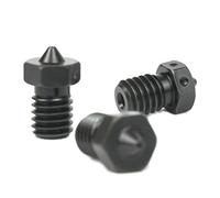 E3D Hardened Steel Nozzle 0.4mm or 0.6mm Triple Packs for V6 HotEnd 3D Printer High-Temp & Abrasive Filament Ready - Compatible with Prusa MK2, Prusa MK3, Prusa MK3S