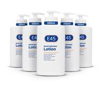 E45 Body Lotion 500 ml x5 Pack ? E45 Moisturising Lotion with Pump ? Daily Moisturiser for Long-Lasting Hydration for Dry Skin and Sensitive Skin ?