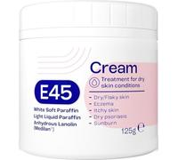 E45 Cream 125 g - Moisturiser for Dry Skin and Sensitive Skin - Emollient Body Cream to Soothe Dry and Irritated Skin - Itchy Skin, Eczema Cream - Perfume-Free Face Cream and Non-Greasy Hand Cream