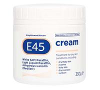 E45 Cream for Dry & Sensitive Skin - Clinically Proven Moisturiser for Eczema, Dermatitis & Irritation - Dermatologically Tested Non-Greasy Body, Face & Hand Care, 350g