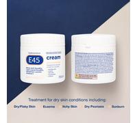 E45 Cream for Dry & Sensitive Skin - Clinically Proven Moisturiser for Eczema, Dermatitis & Irritation - Dermatologically Tested Non-Greasy Body, Face & Hand Care, 350g