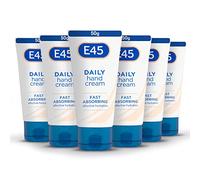 E45 Daily Hand Cream 50 ml - Hand Cream for Very Dry Hands - Moisturiser for Dry Skin and Sensitive Skin - Non-Greasy Hand Repair Cream for Soft and Supple Hands - Fast Absorption Formula (Pack Of 6)