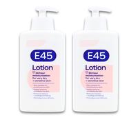 E45 Dermatological Moisturising Lotion 500ml x2 Dry Skin Emollient