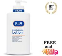 E45 Moisturising Lotion 500 ml for Dry & Sensitive Skin - Long-Lasting Hydration Protect from Dryness, Reduce Redness - Dermatological Body Moisturiser Lotion - Body Lotion - Daily Moisturiser