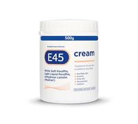 E45 Cream 500 g Tub - Moisturiser for Dry Skin and Sensitive Skin - Emollient Body Cream to Soothe Dry and Irritated Skin - Itchy Skin, Eczema Cream - Perfume-Free Face Cream and Non-Greasy Hand Cream