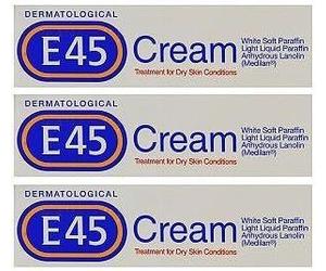 E45 Moisturising Cream 50g Sensitive Dry Skin Fragrance-Free Daily Use Pack of 3