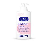 E45 Moisturising Lotion 500 ml for Dry & Sensitive Skin - Long-Lasting Hydration Protect from Dryness, Reduce Redness - Dermatological Body Moisturiser Lotion - Body Lotion - Daily Moisturiser