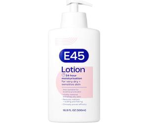 E45 Moisturising Lotion 500 ml for Dry & Sensitive Skin - Long-Lasting Hydration Protect from Dryness, Reduce Redness - Dermatological Body Moisturiser Lotion - Body Lotion - Daily Moisturiser