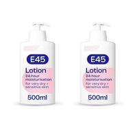E45 Moisturising Lotion for Dry & Sensitive Skin 500ml x2