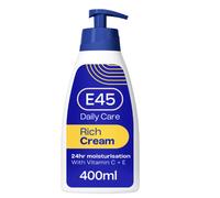 E45 Rich 24h Body Cream Moisturiser Pump with Evening Primrose Oil for Dry and