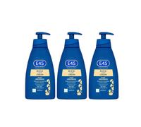E45 Rich 24h Body Cream Moisturiser with Pump 400ml x 3 for Intense Hydration