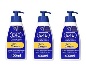 E45 Rich 24Hr Lotion 400ml Intensive Moisturiser for Dry Skin Hydration