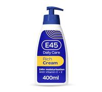 E45 Rich 24hr Moisturising Cream with Vitamin C & E - Fast Absorbing, Deep Hydration for Dry & Sensitive Skin, 400ml