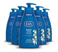 E45 Rich Skin Lotion 400 ml x5 Pack - E45 Moisturising Lotion with Evening Primrose Oil - Lightweight Body Lotion for Dry and Sensitive Skin - Long-Lasting Moisturisation for Soft and Supple Skin