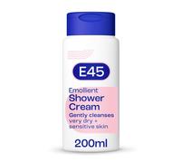 E45 Shower Cream, Moisturising Body Wash for Dry, Sensitive, Itchy Skin, Eczema-Friendly, Dermatologically Tested, 200 ml.