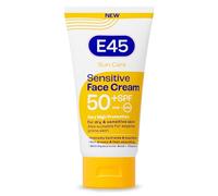 E45 Sun Face Cream for Sensitive Skin, Hydrating Sun Cream with very high UVA and UVB protection and SPF 50+, For Dry Skin