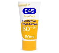 E45 Sun Face Cream for Sensitive Skin, Hydrating Sun Cream with very high UVA and UVB protection and SPF 50+, For Dry Skin
