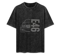 E46 E 46 Classic Drift Series 3 Car Unisex T-Shirt Printed Tee Graphic Top Men Black Shirt M
