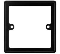E4ALL 10mm Depth Square Spacer Frame Back Box Plate for 1-Gang and 2-Gang Switches/Sockets (Black, 1 Gang)