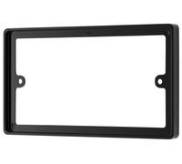 E4ALL 10mm Depth Square Spacer Frame Back Box Plate for 1-Gang and 2-Gang Switches/Sockets (Black, 2 Gang)