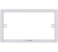 E4ALL Nexus Series 10mm Depth Square Spacer Frame Back Box Plate for 1-Gang and 2-Gang Switches/Sockets (White, 2 Gang)
