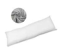 E4Emporium Bolster Pillow with Free Case - Pregnancy Maternity Orthopaedic Support Body Pillow - Double 4 ft 6" (54”) (Silver)