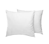 E4Emporium Cushion Inner Pads 16” x 16” (40cm x 40cm) - Hypoallergenic Pillow Inserts (Pack of 2) - Hollowfibre Square Cushion Stuffer for Sofa Couch & Bed Cushions - White