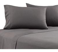 E4Emporium Luxurious 200 Thread Count - 100% Egyptian Cotton Fitted Sheet (Charcoal Grey, Small Double (4 Feet))