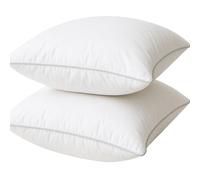 E4Emporium Luxury Hotel Quality Pillow 2 Pack - Pair of Premium Egyptian Cotton Bed Pillows - Bounce Back - Soft Pillows Filled with Hollow-fiber, Hypoallergenic Dust-Mite Resistant (Pack of 2)