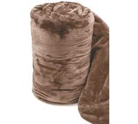 E4Emporium Luxury Soft Warm Throw Blanket, Mink Faux Fur Throw Blanket Perfect for Sofa, Chair, Couch, Bed (Chocolate, Double)