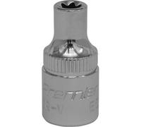 E5 TRX Star Socket Bit - 1/4" Square Drive - PREMIUM Drop Forged Head Knurled