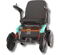 E60 All-Terrain Foldable Electric Wheelchair - Lightweight Motorised Mobility Chair with Joystick Control, Suspension, and Long-Range Battery for Indoor & Outdoor Travel