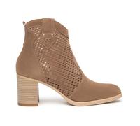 E615110D Heeled Boot - female - Nerogiardini - Heeled Boots - Beige - 8 UK - Shoes 8 UK