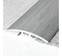 E64 40mm PVC Wood Effect Door Threshold Strip - White Oak, 1.0m