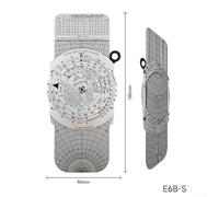 E6B Mechanical Flight Computer Aviation Slide Rule Navigation Plotter for Pilot Training and Flight Planning with Wind Correction Chart and Ground Speed(E6B-S)