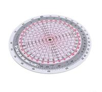 E6B-R Aviation Flight Computer Slide Rule, 6 Inch Waterproof Plastic Navigation Plotter for Pilot Training with Scales for Wind, Heading, Distance, Fuel, Altitude and Unit Conversion(E6B-R2)